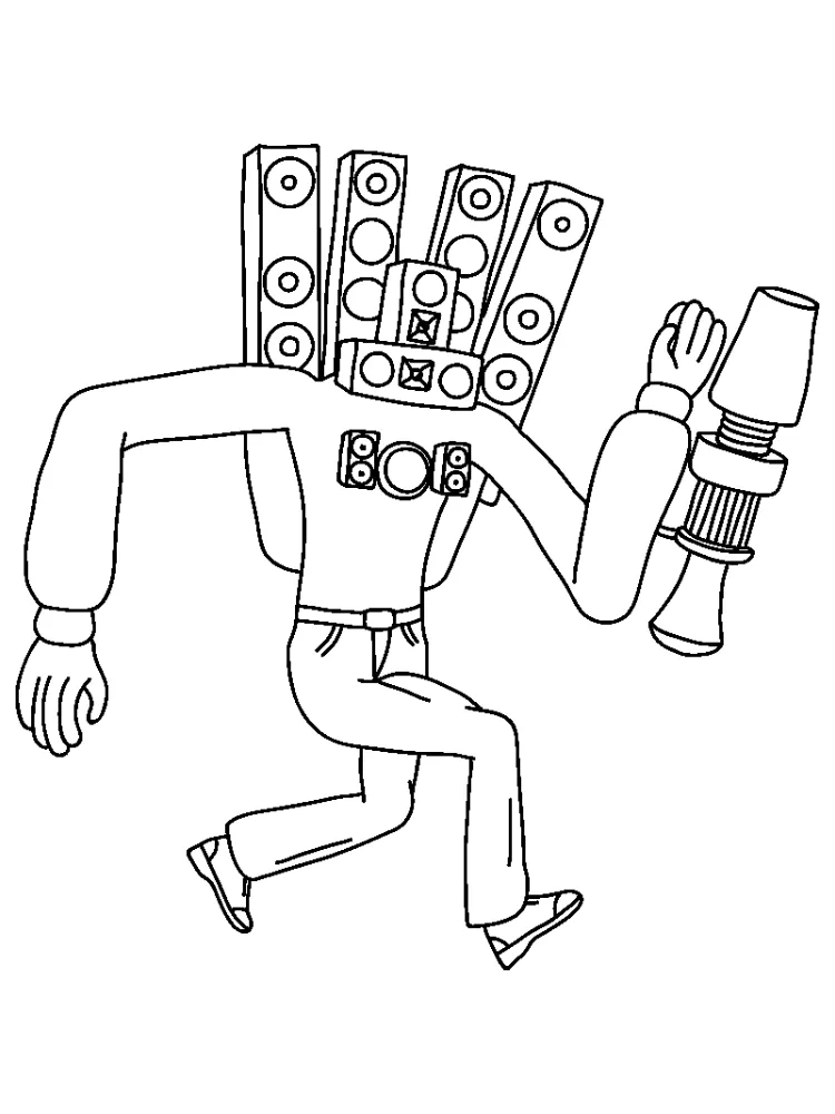 Titan Speakerman para Colorir