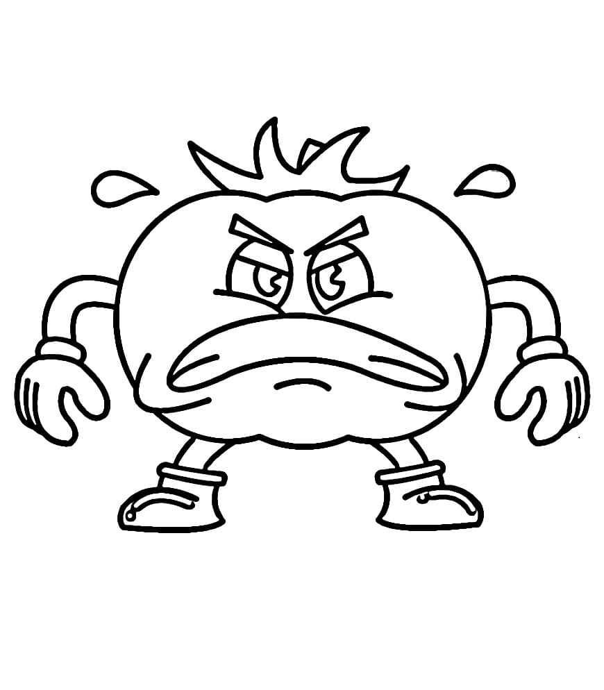 Desenho de Tomate Bravo para Colorir