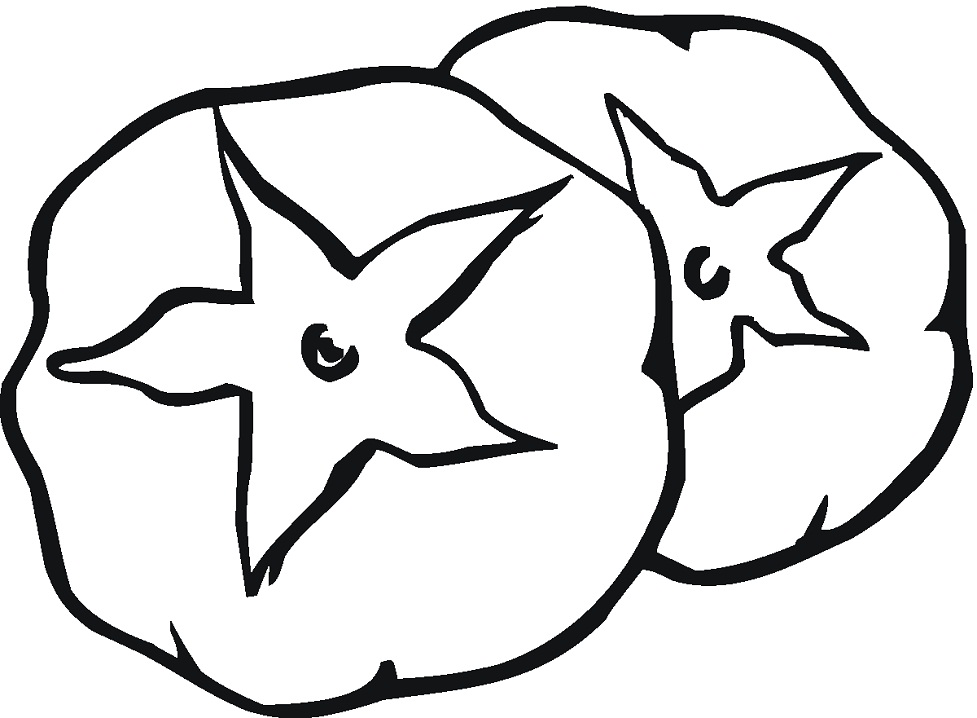 Desenho de Tomate Grátis para Imprimir e Colorir