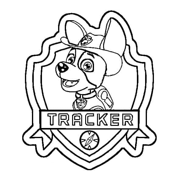 Desenho De patrulhá Canina Tracker Para Colorir