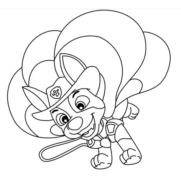 Desenho Tracker De patrulhá Canina 13 Para Colorir