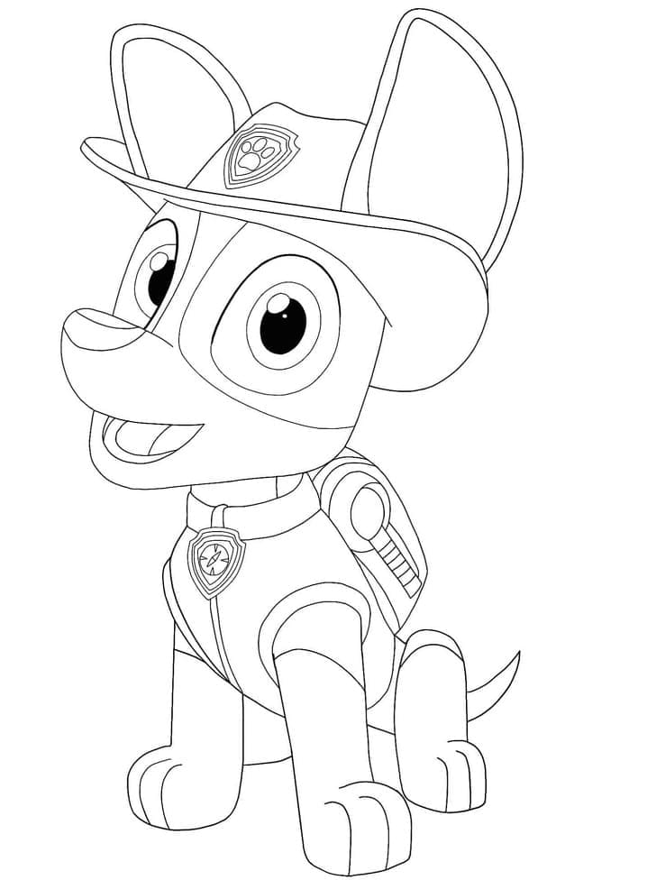 Desenho Tracker De patrulhá Canina 5 Para Colorir