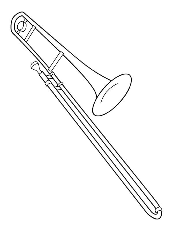 Desenho De Trombone grátis Para Colorir