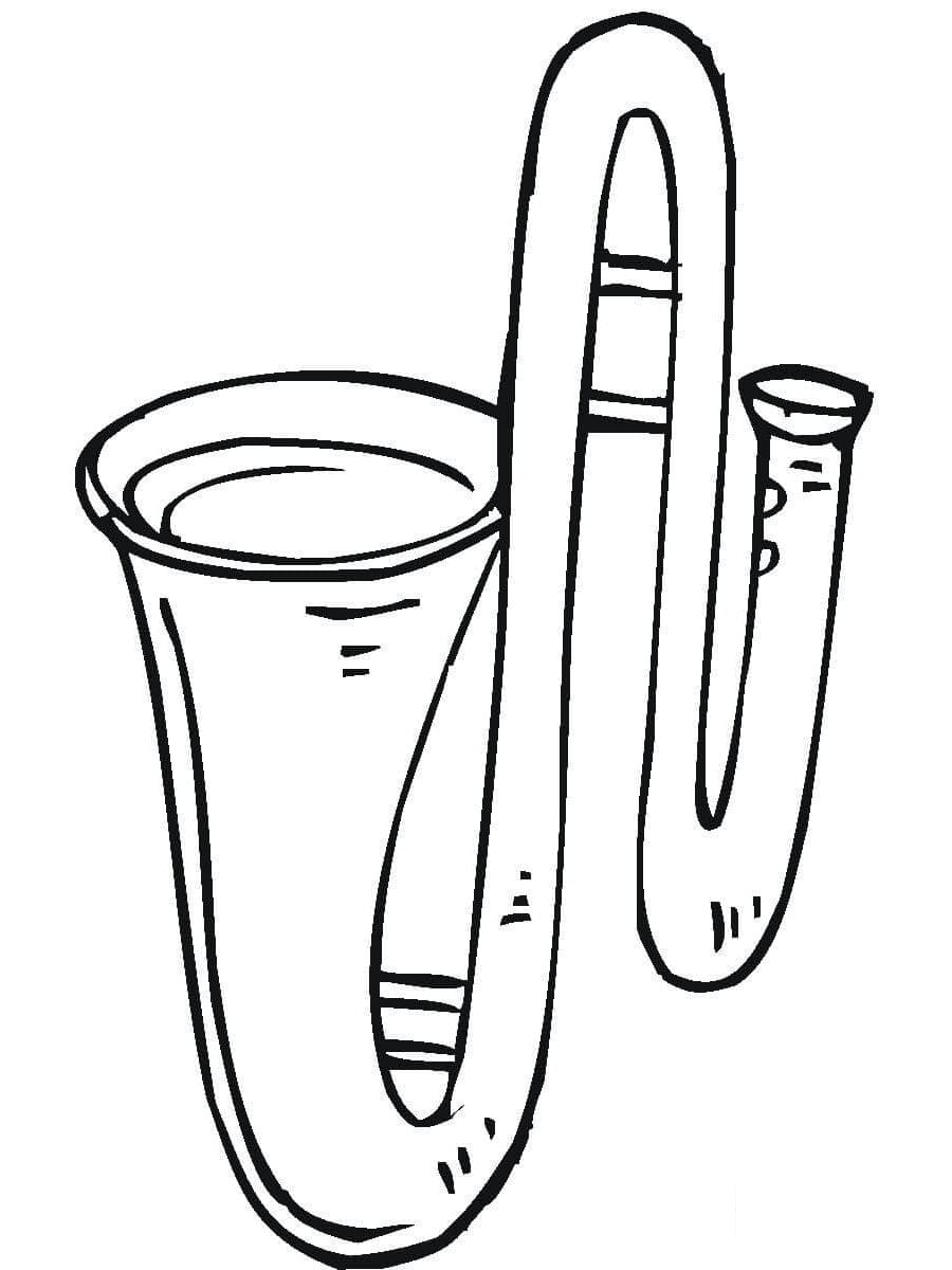 Trombone para Colorir
