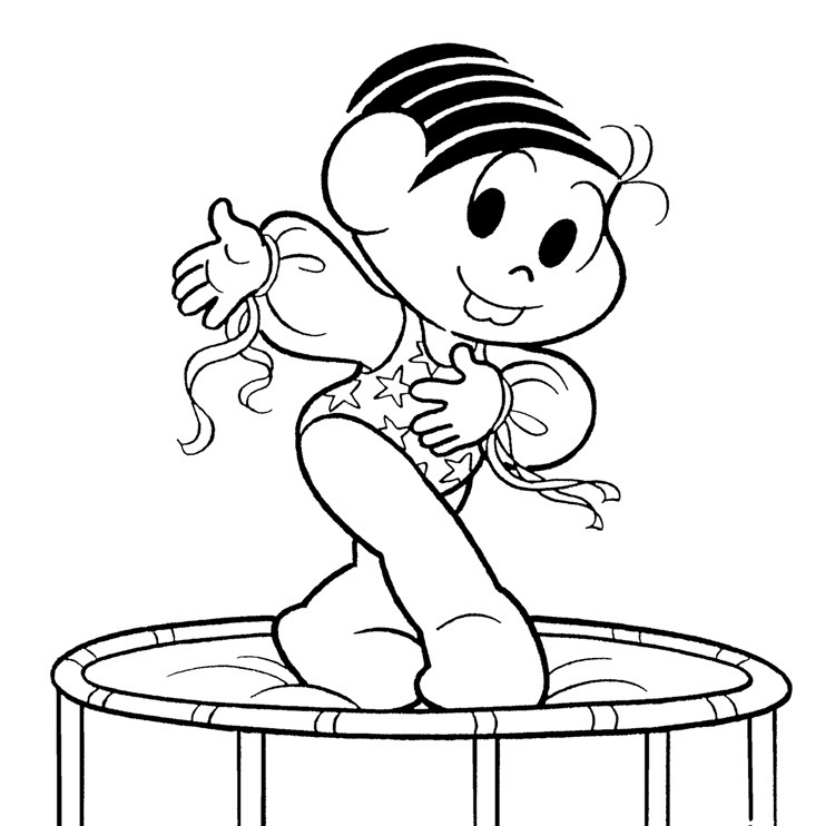 Desenhos De adorável Monica Ginasta olímpica Para Colorir