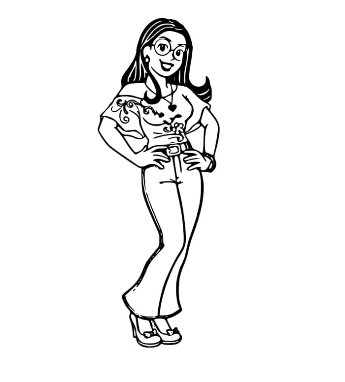 Desenho De Tina posá Para Colorir