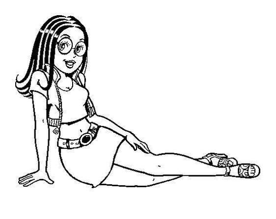 Desenho De adorável Tina Para Colorir