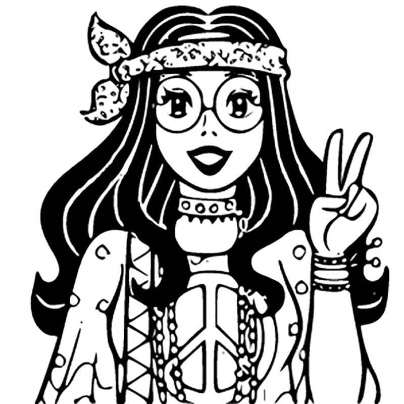 Desenho De Tina e amigável Para Colorir