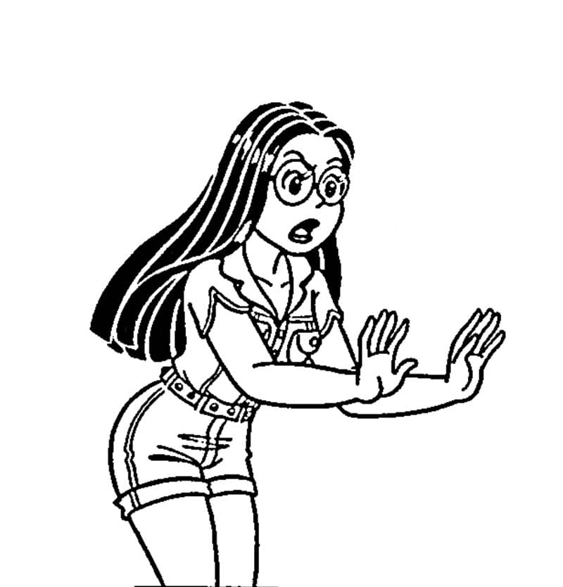Desenho De Tina está Chateada Para Colorir