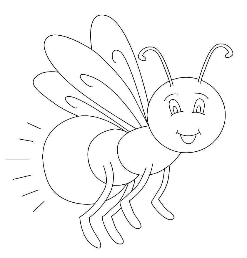 Desenho De Um Vagalume Para Colorir