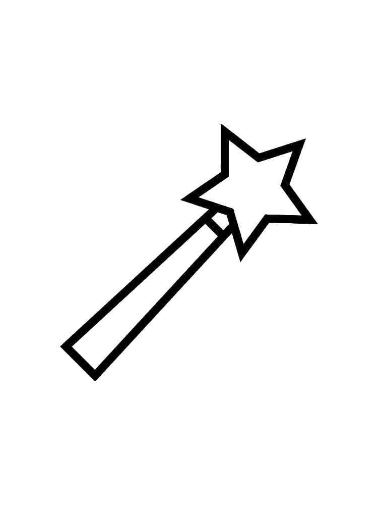 Desenho De Uma Varinha mágica Para Colorir