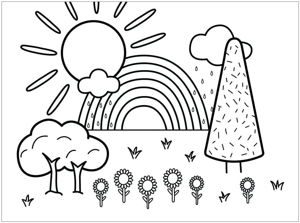 Desenho De adorável verão Para Colorir