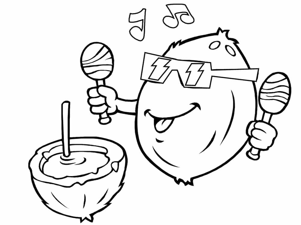Desenho De coço De verão Para Colorir