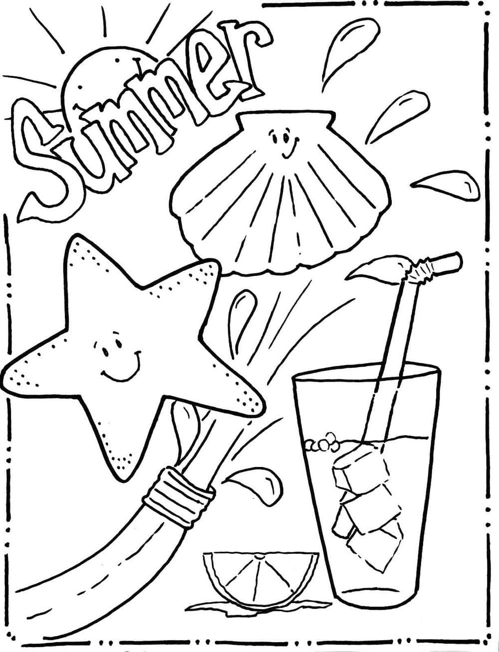 Desenho De e verão Para Colorir
