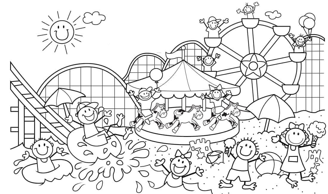 Desenho De O verão Chegou Para Colorir