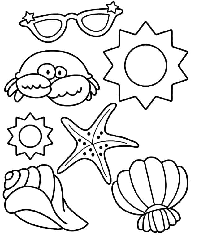 Desenho De verão Para crianças Para Colorir