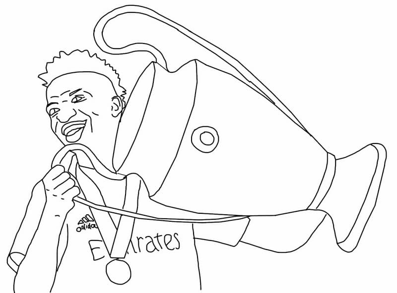 Vinícius Júnior para Colorir