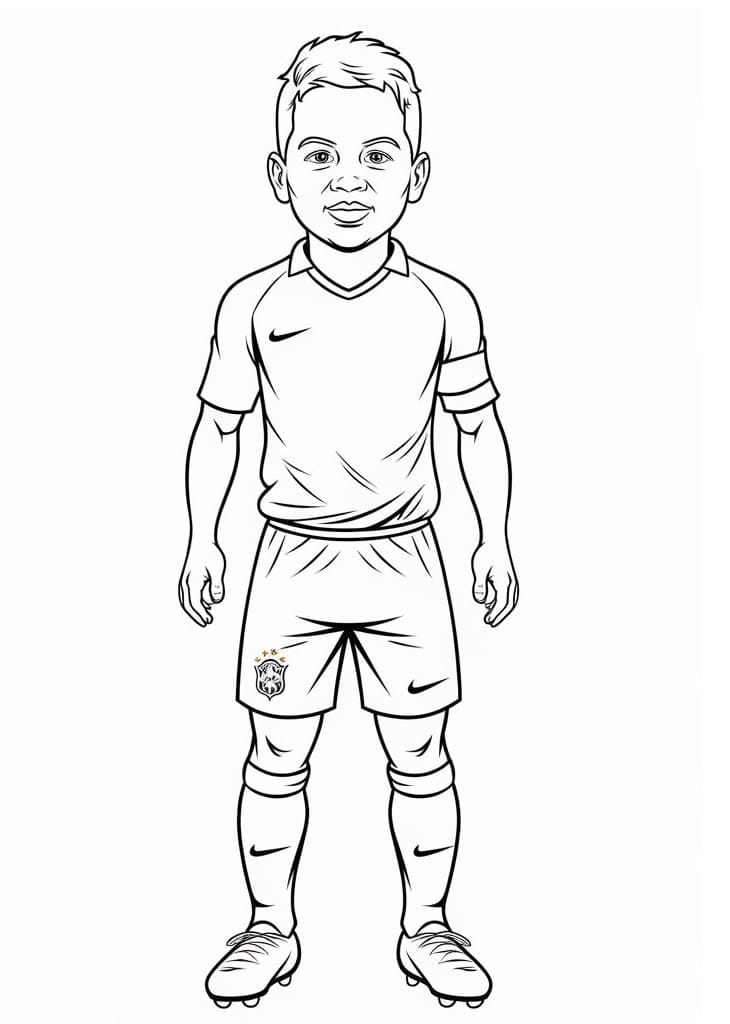 Desenho Do Pequeno Vinicius Junior Para Colorir