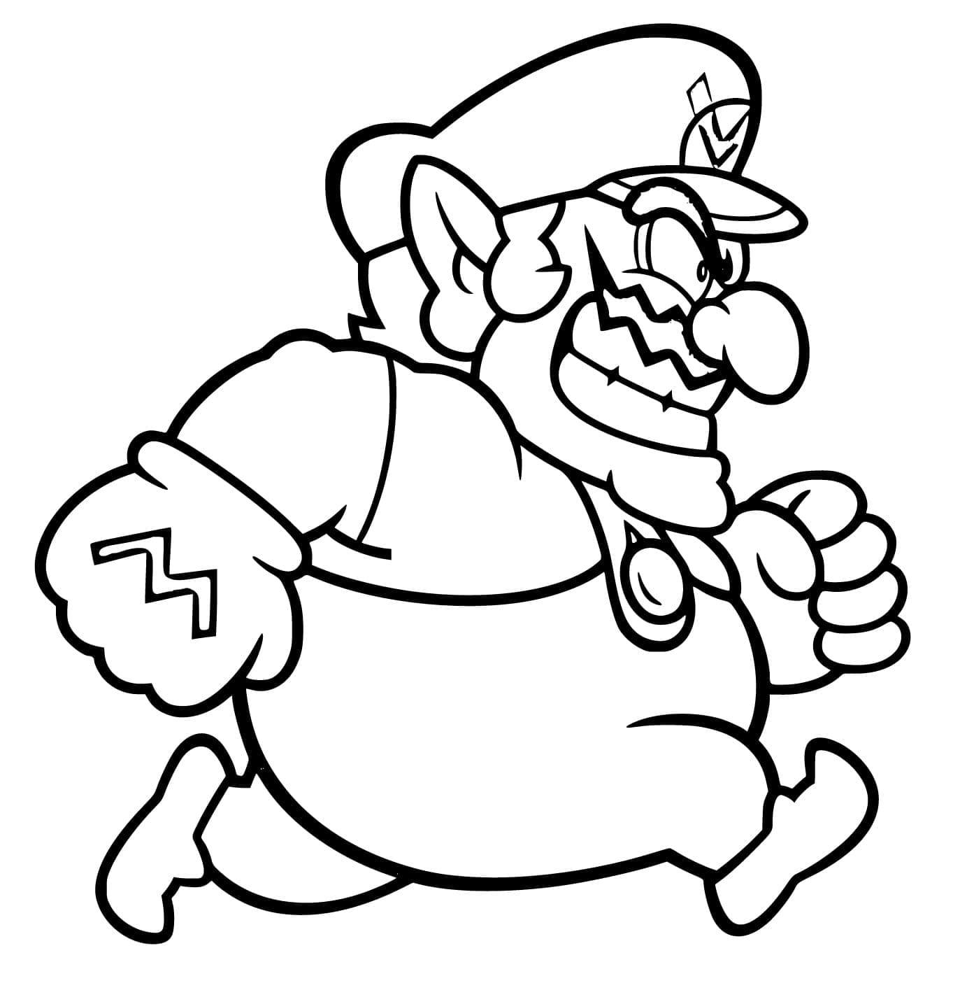 Desenho De Wario Para crianças De 2 Ano Para Colorir