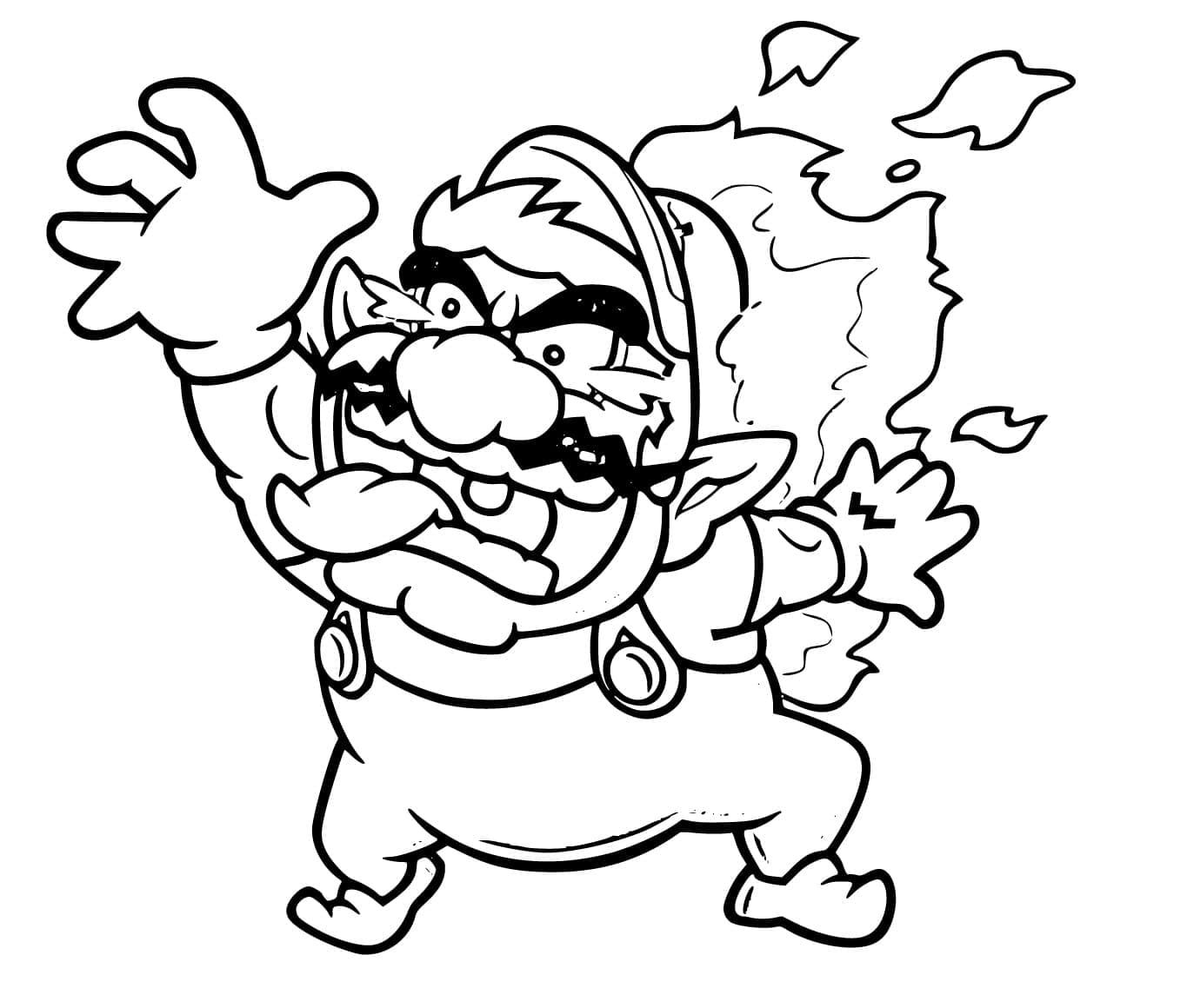 Desenho De Wario Para crianças De 4 Ano Para Colorir
