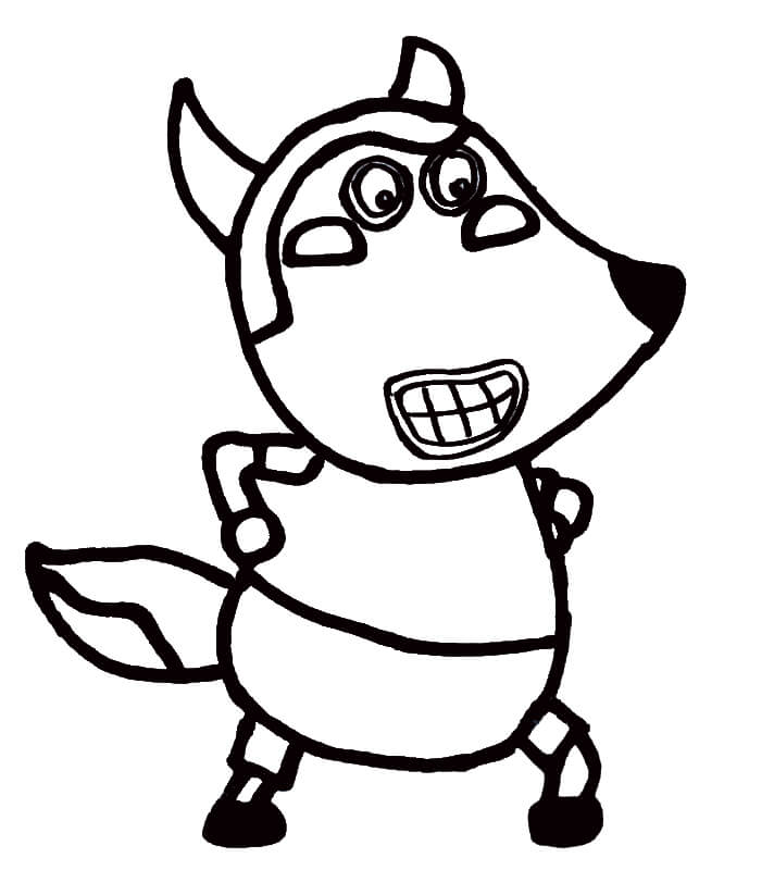 Desenho De Wolfoo engraçado Para Colorir