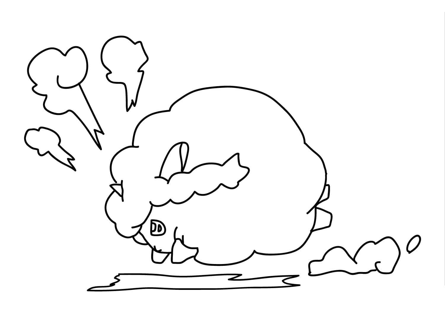 Desenho De Pokemon Wooloo grátis Para crianças Para Colorir