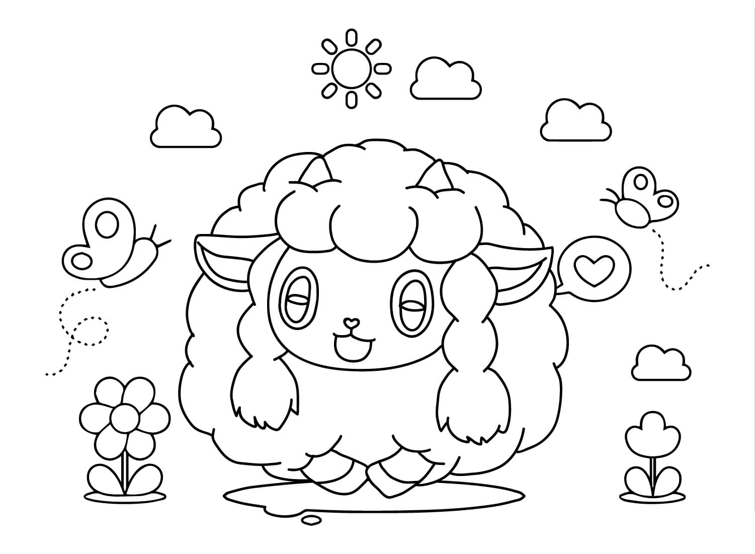 Wooloo Pokémon para Colorir