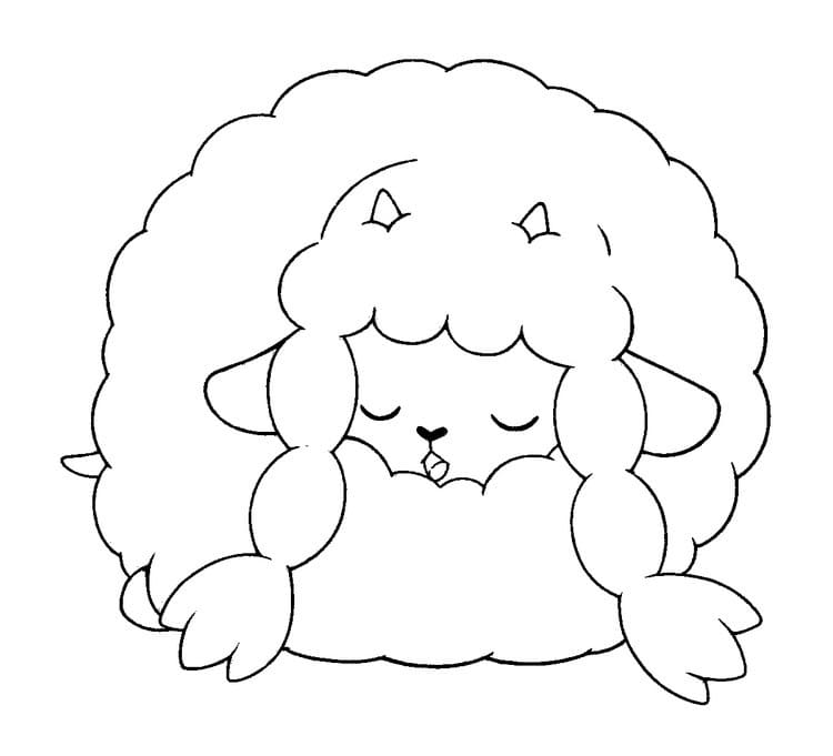 Desenho De Pokemon Wooloo Para crianças Para Colorir