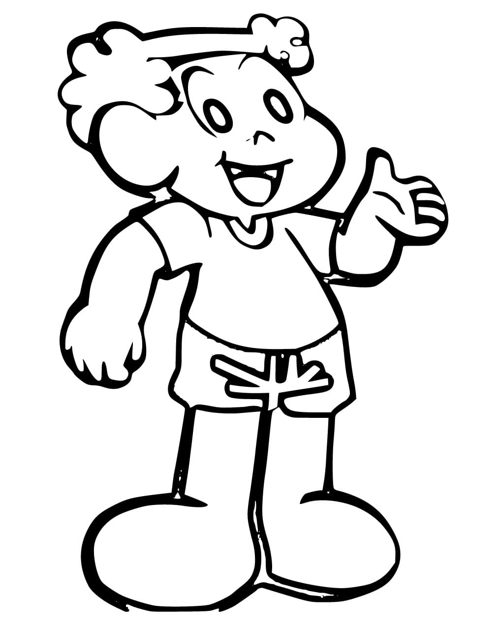Desenho De Xaveco Sorrindo Para Colorir