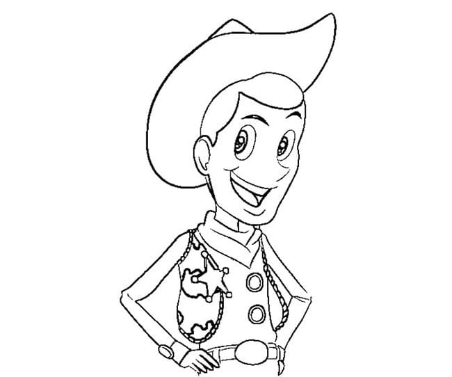 Desenho De Menino Xerife Para Colorir
