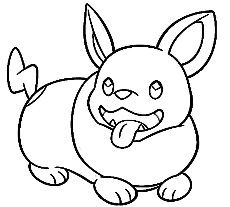 Desenho De Pokemon Yamper Feliz Para Colorir